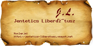 Jentetics Liberátusz névjegykártya