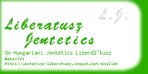 liberatusz jentetics business card